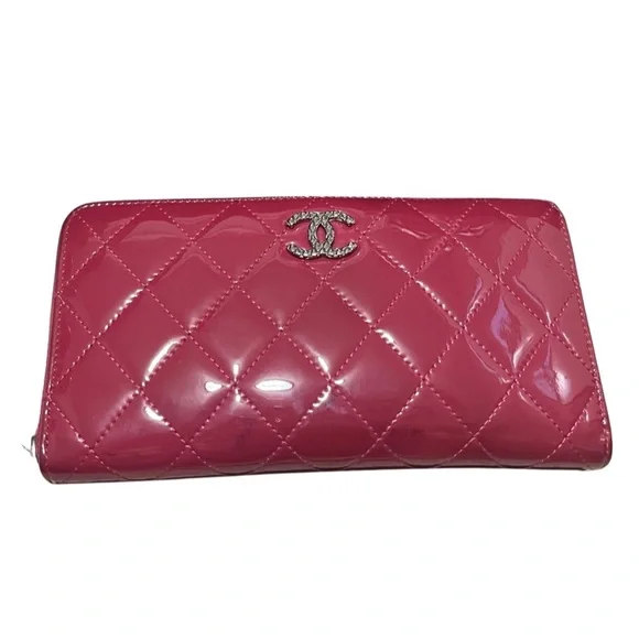 Authentic Chanel patent quilted long wallet with complete inclusion - Picture 3 of 16